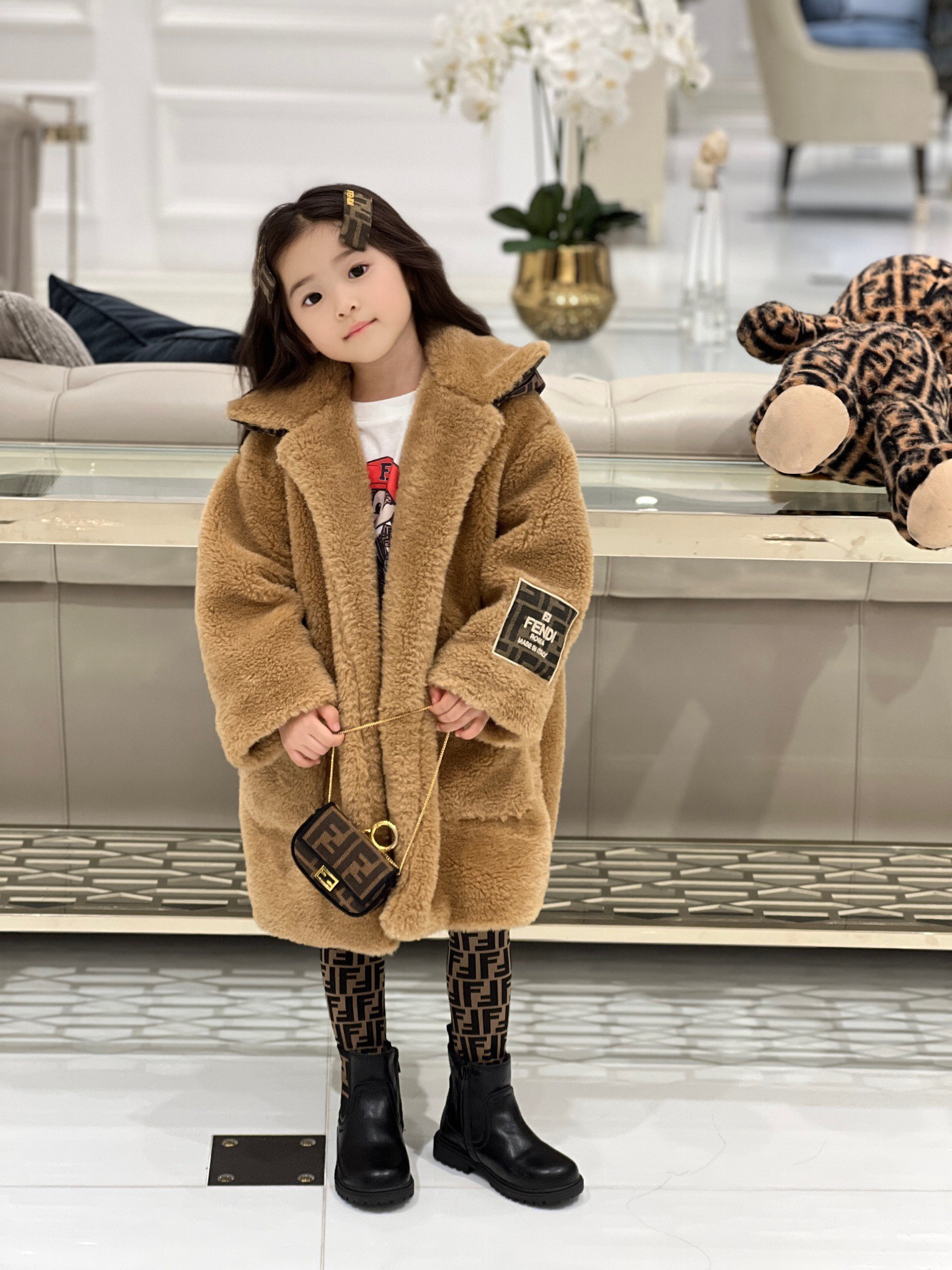 펜디 테디 롱코트