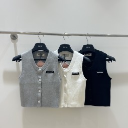 미우미우 민소매 니트조끼