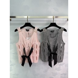 샤넬 민소매 망사조끼